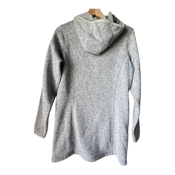 Women's L.L.Bean Sweater Fleece Coat grey casual rugged construction Size S. - Picture 11 of 12